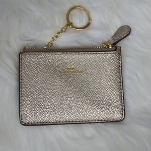 Gold keychain ID holder/coin purse